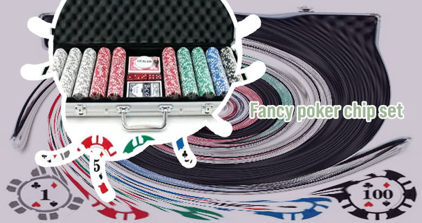 Fancy poker chip set
