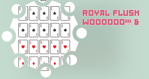 Professional poker royal flush